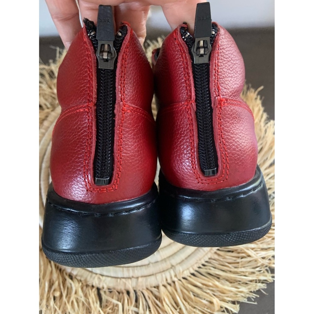 DANSKO Erin Red Leather Slip On Zip Up Leather Ankle Boots 37 - Picture 8 of 16